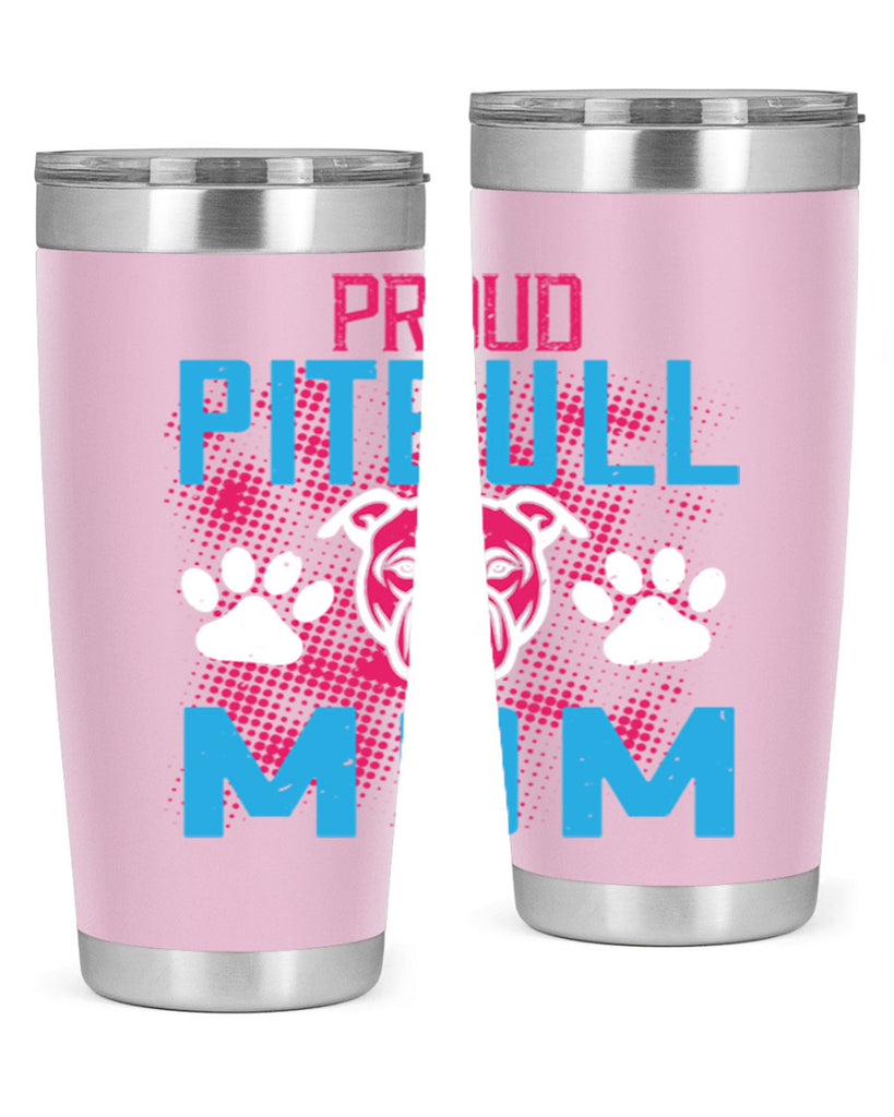 proud pitbull mom 70#- mom- Tumbler