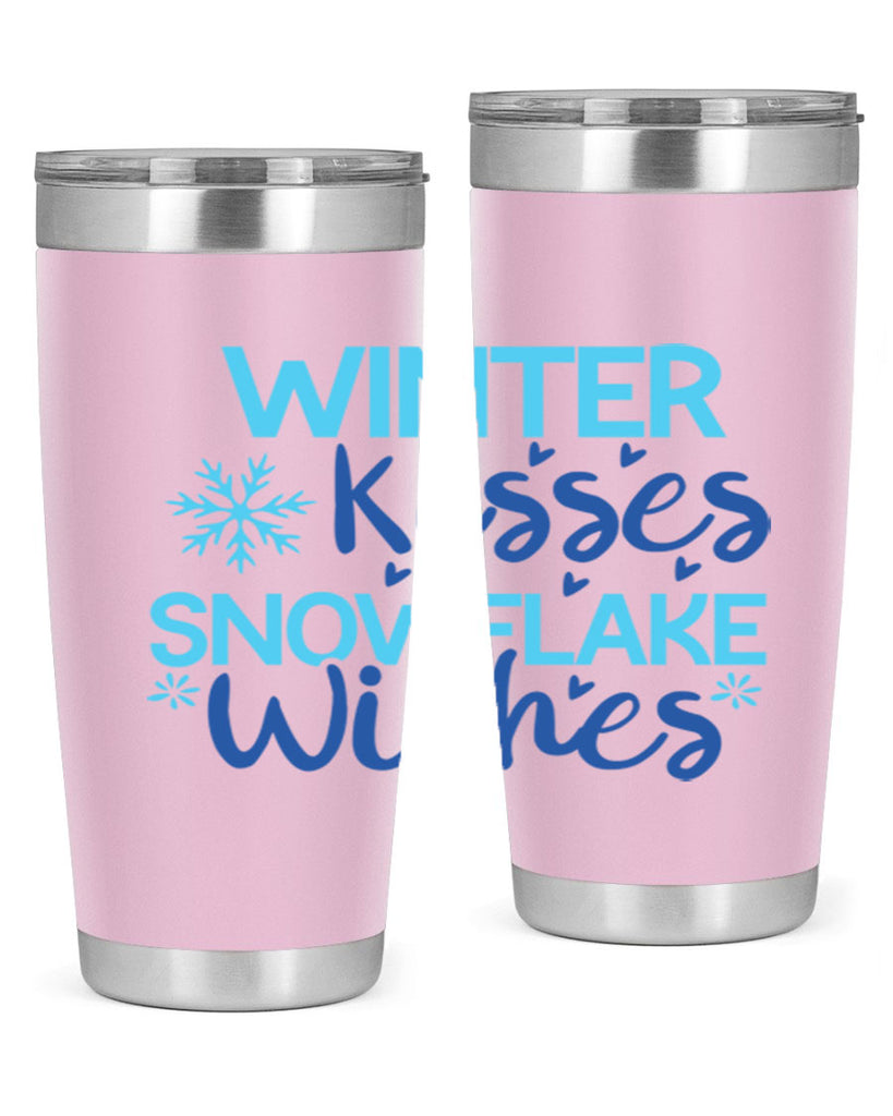 winter kisses snowflake wishes 519#- winter- Tumbler