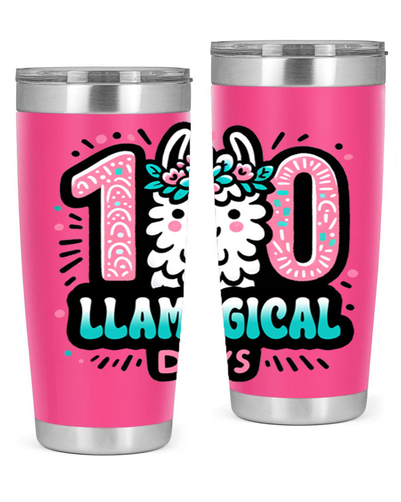 100 Llamagical Days Sublimation 35#- 100 days of school- Tumbler