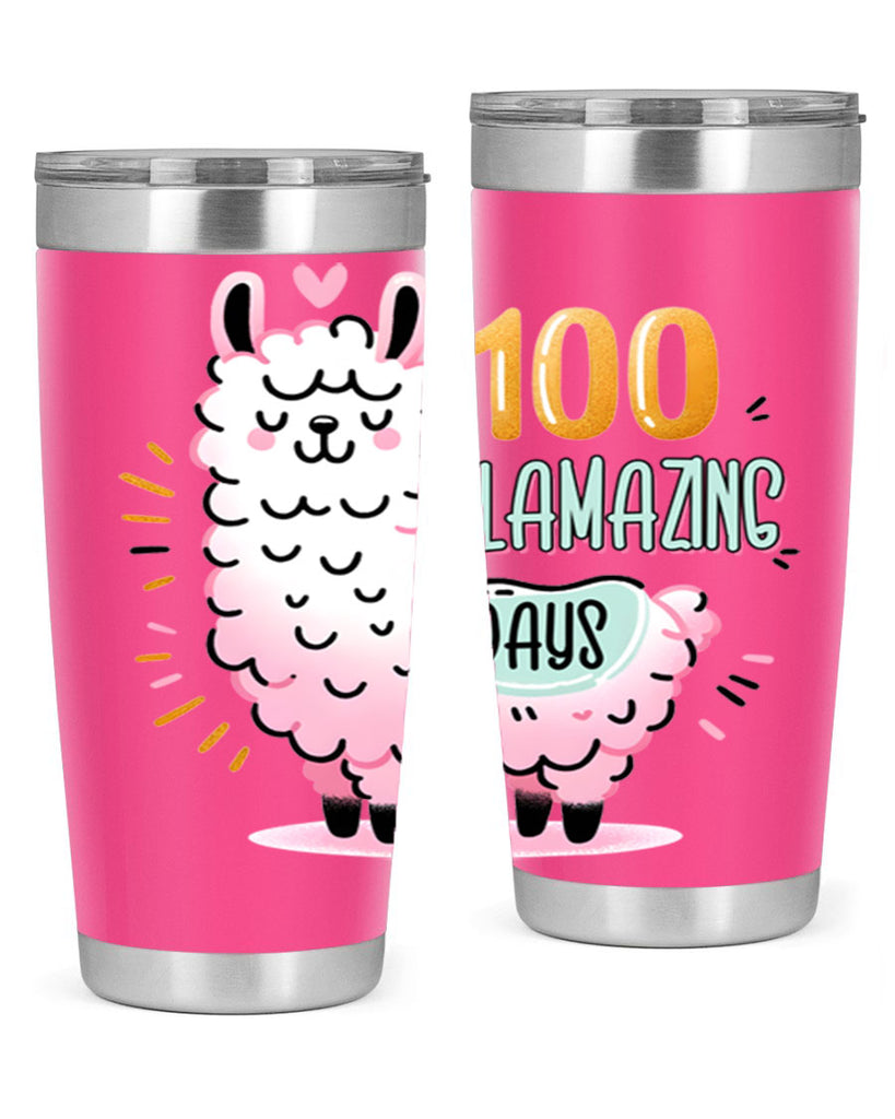 100th Day of School Llama 39#- 100 days of school- Tumbler