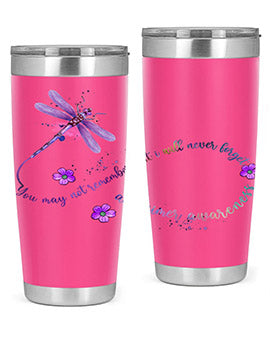 Alzheimer Awareness Dragonfly Remember 1#- alzheimers- Tumbler