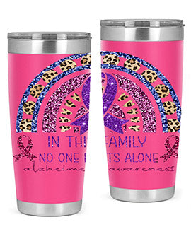 Alzheimer Awareness Purple Rainbow 2#- alzheimers- Tumbler