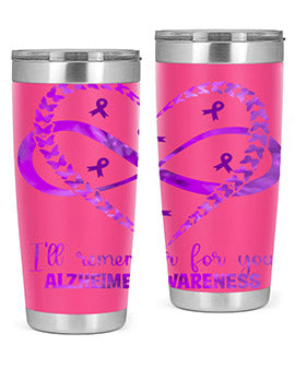 AlzheimerS Awareness Heart Infinity 14#- alzheimers- Tumbler