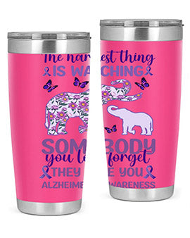 AlzheimerS Awareness Purple Elephant 16#- alzheimers- Tumbler