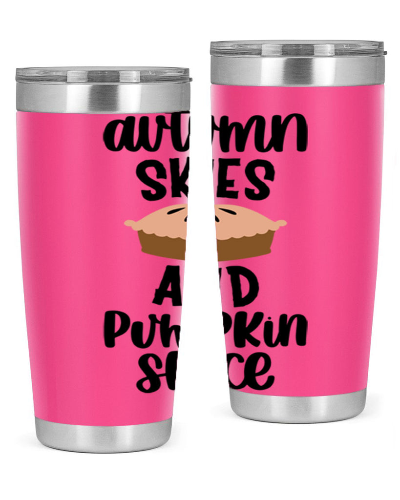 Autumn Skies And Pumpkin Spice 477#- fall- Tumbler