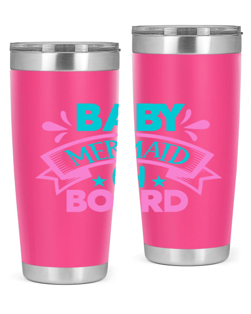 Baby Mermaid On Board 27#- mermaid- Tumbler