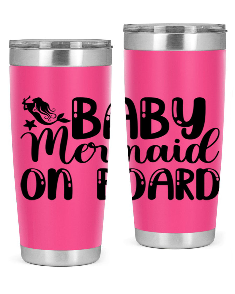 Baby Mermaid on Board 35#- mermaid- Tumbler