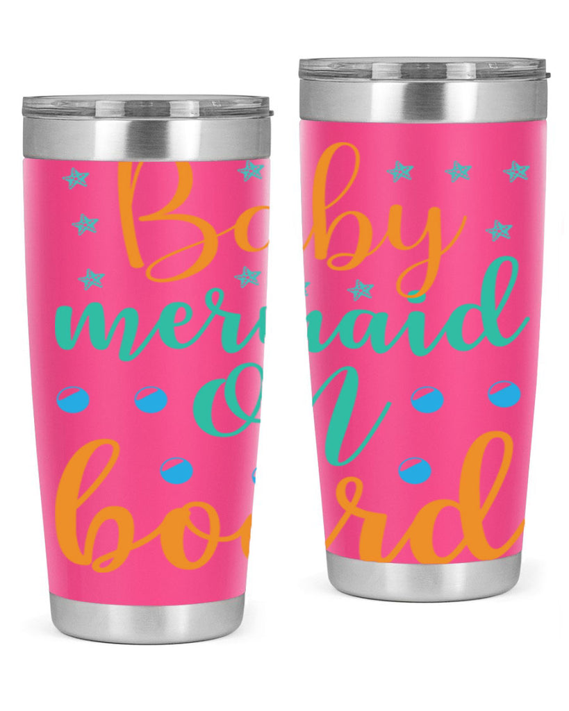 Baby Mermaid on Board 40#- mermaid- Tumbler