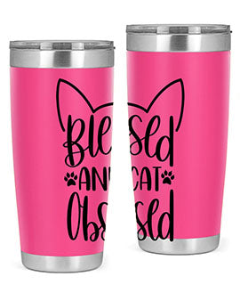 Blessed And Cat Obsessed Style 79#- cat- Tumbler