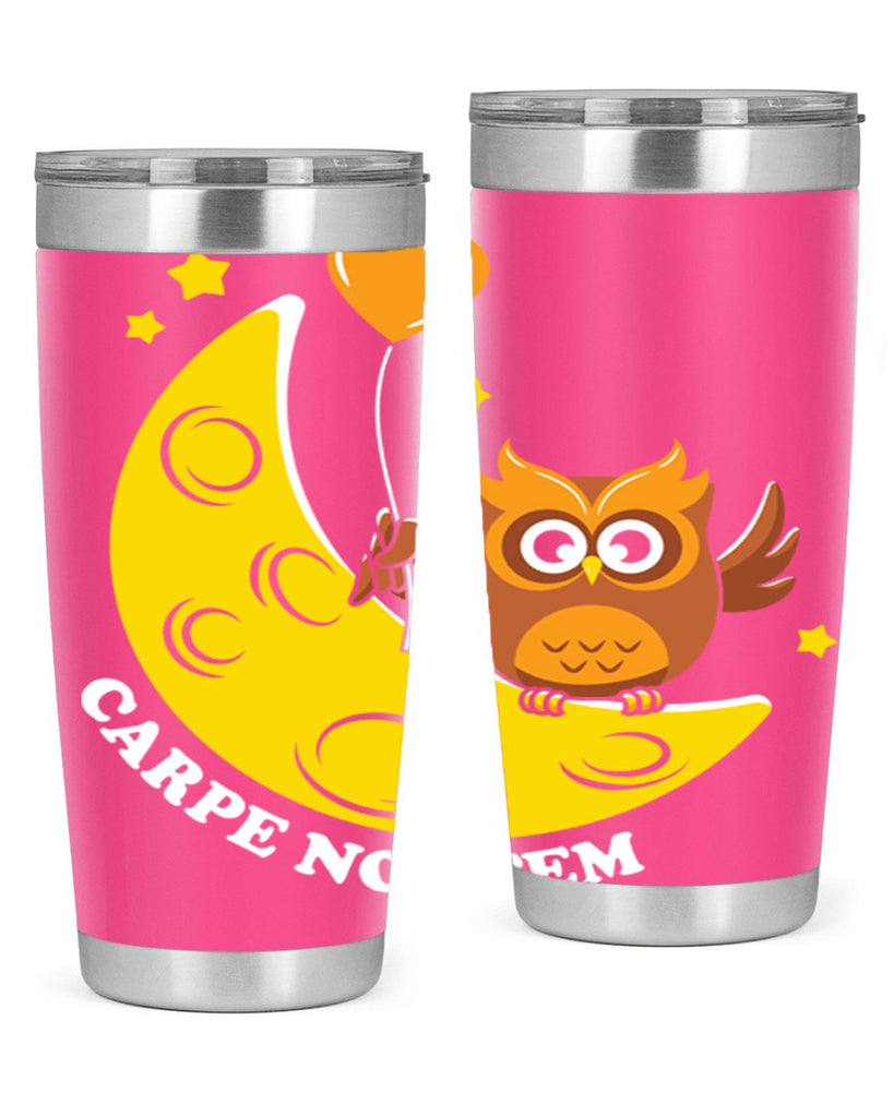 Carpe Noctem Moon Stars Owl A TurtleRabbit 1#- owl- Tumblers