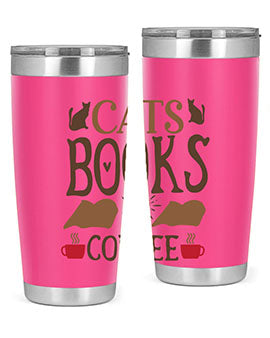 Cats Books Coffee Style 9#- cat- Tumbler