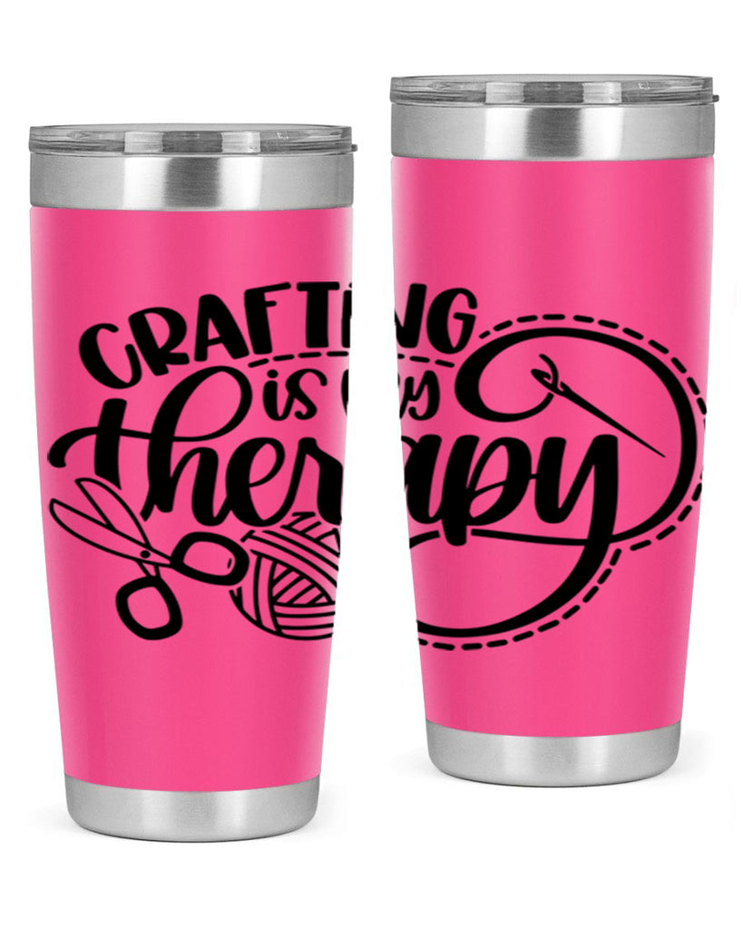 Crafting Is My Therapy 34#- crafting- Tumbler