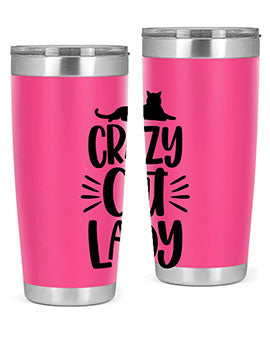 Crazy Cat Lady Style 92#- cat- Tumbler