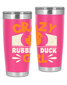 Crazy Rubber Duck Girl Style 4#- duck- Tumbler