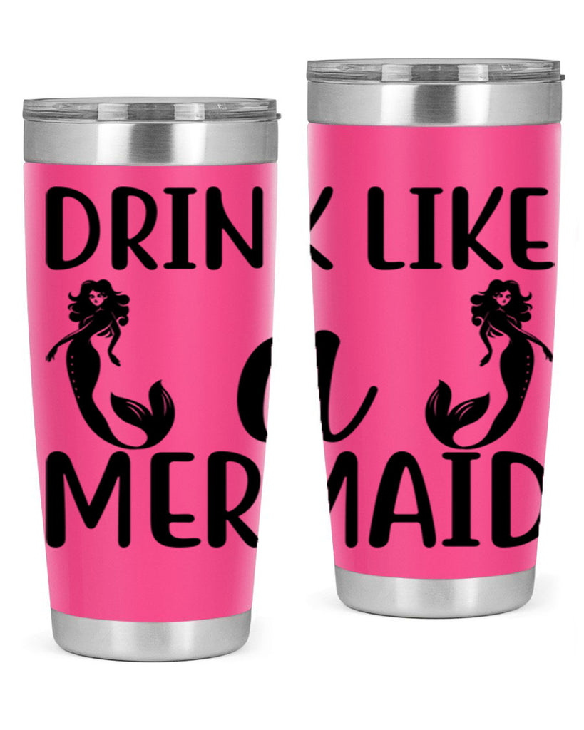 Drink like a mermaid 148#- mermaid- Tumbler