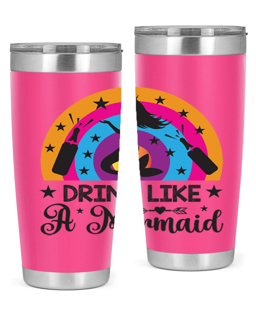 Drink like a mermaid 150#- mermaid- Tumbler