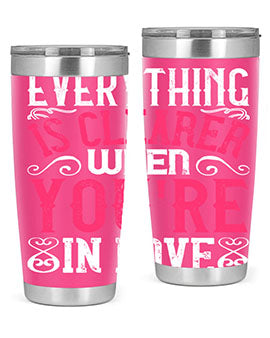 Everything is clearer when youre in love Style 48#- dog- Tumbler