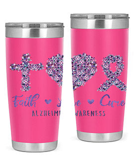 Faih Love Cure AlzheimerS Awareness 137#- alzheimers- Tumbler