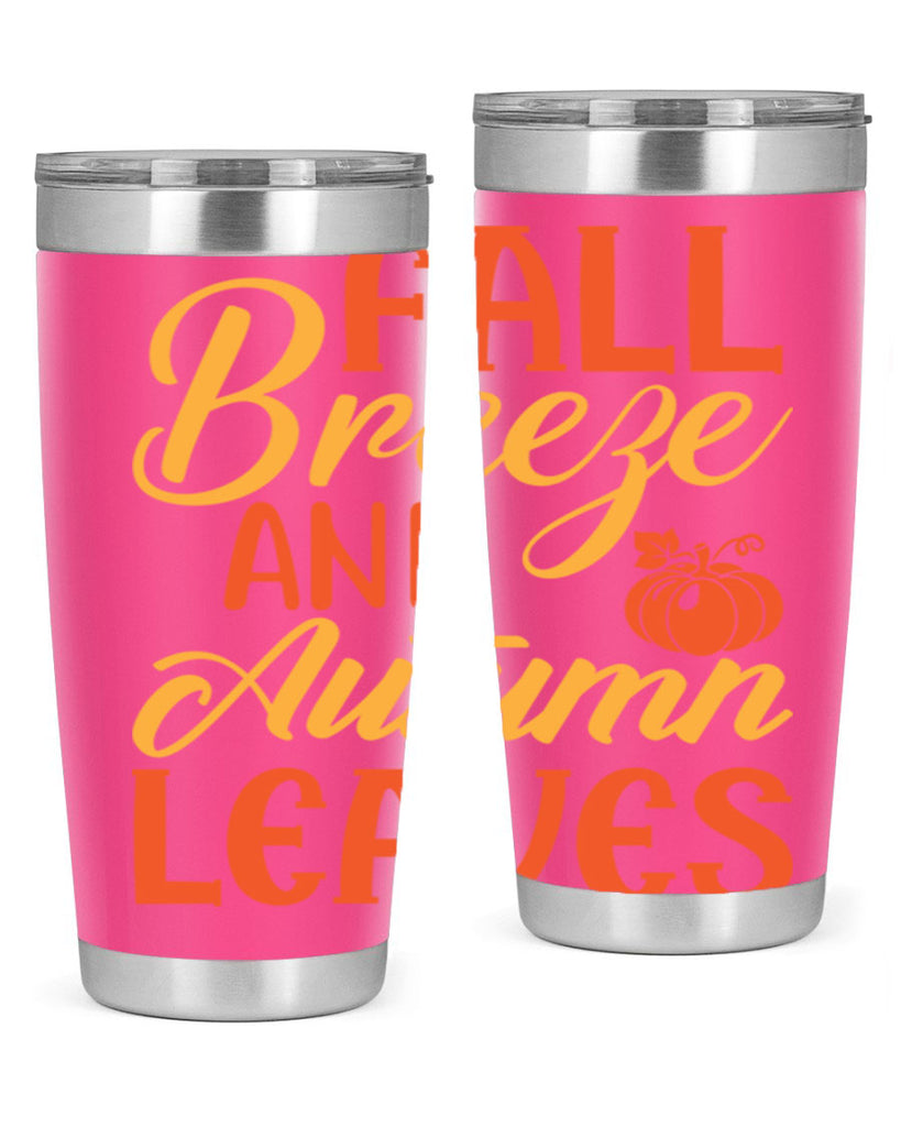 Fall Breeze and Autumn Leaves 92#- fall- Tumbler