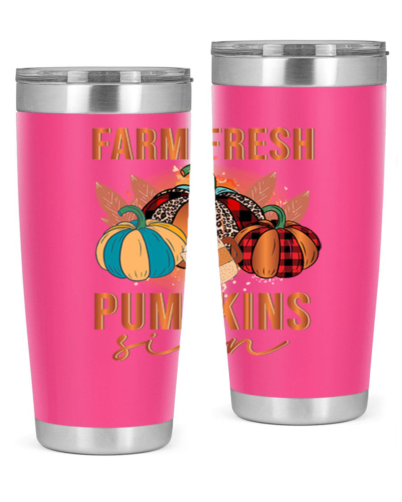 Farm Fresh Pumpkins Sign 175#- fall- Tumbler