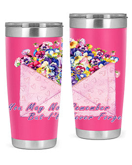 Floral Buerfly AlzheimerS Awareness 147#- alzheimers- Tumbler