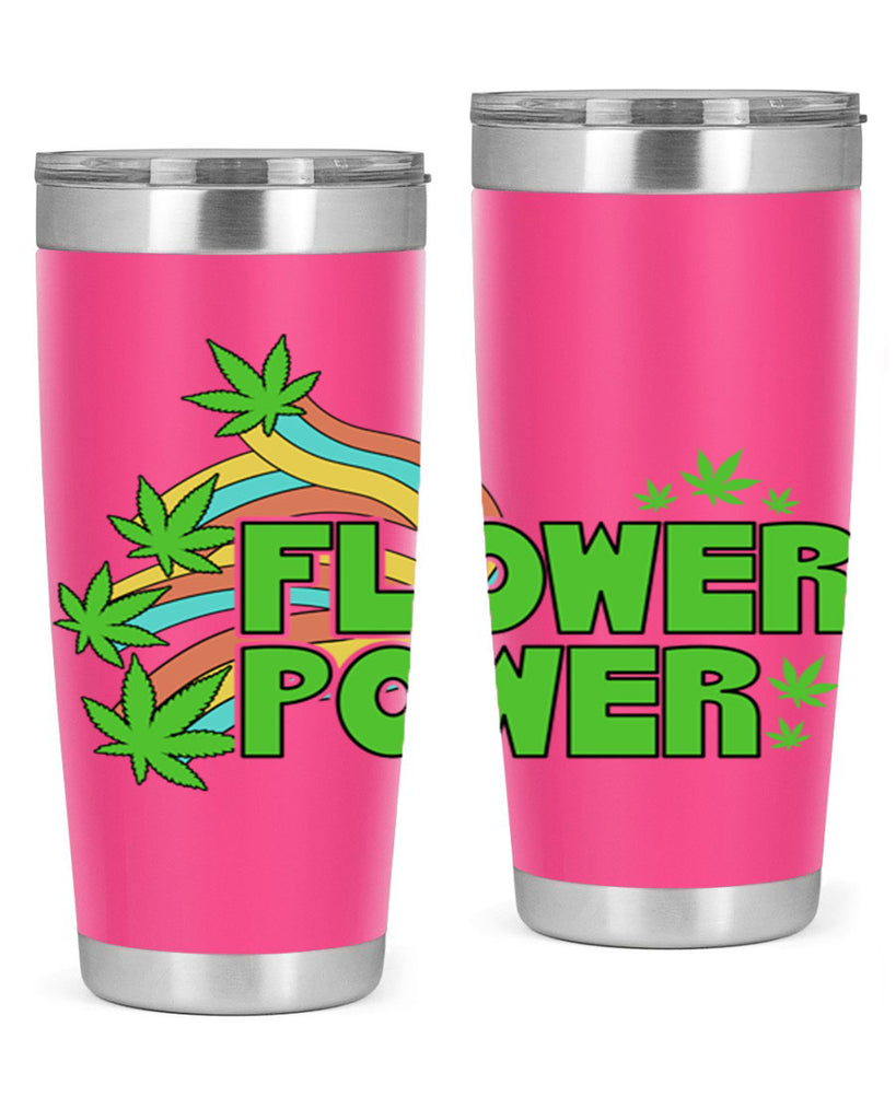 Flower Power Cannabis leaf 86#- marijuana- Tumbler