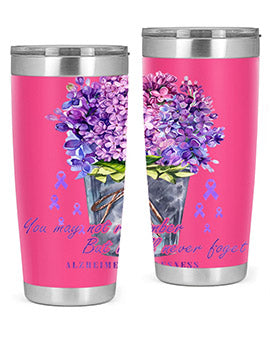 Flower Remember AlzheimerS Awareness 148#- alzheimers- Tumbler