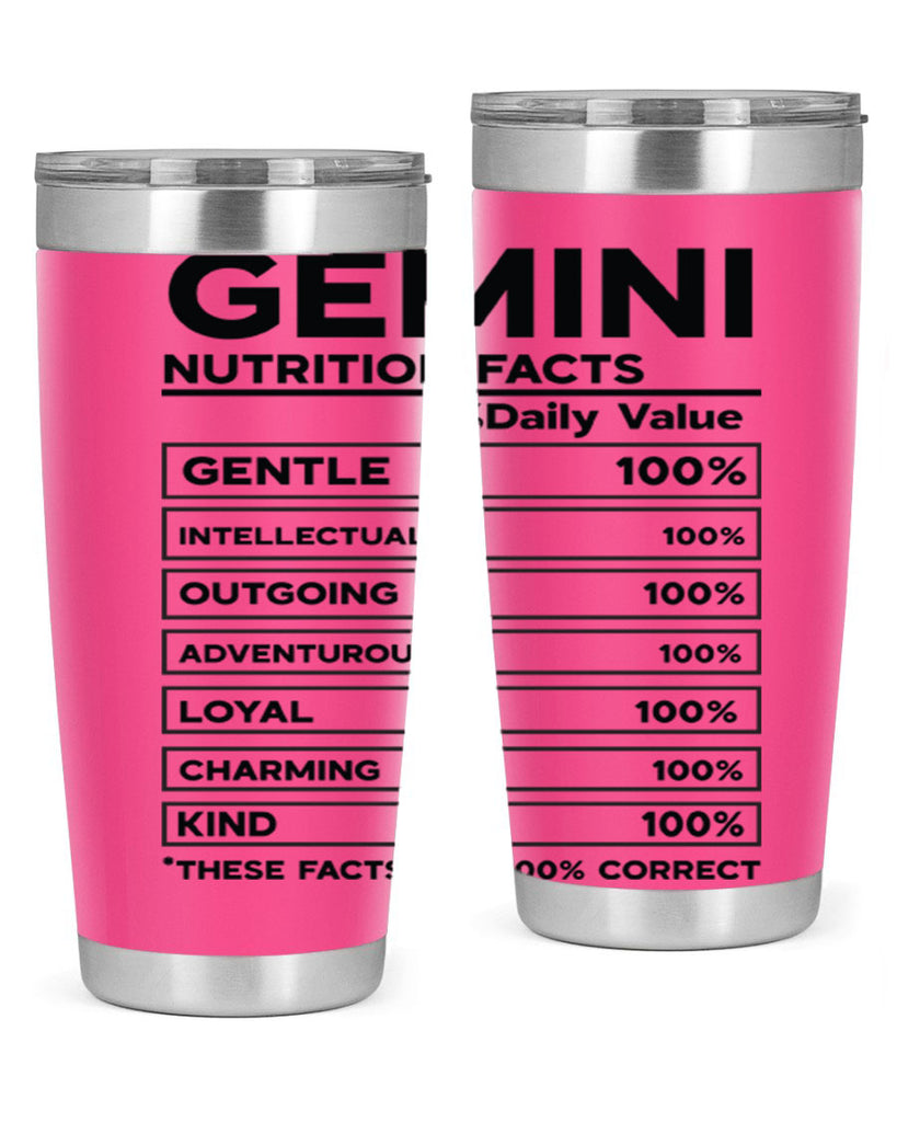 Gemini Nutrition Facts 220#- zodiac- Tumbler