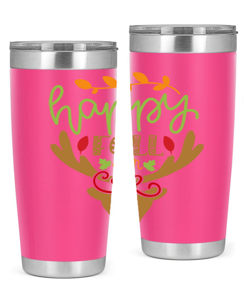 Happy Fall deer 219#- fall- Tumbler