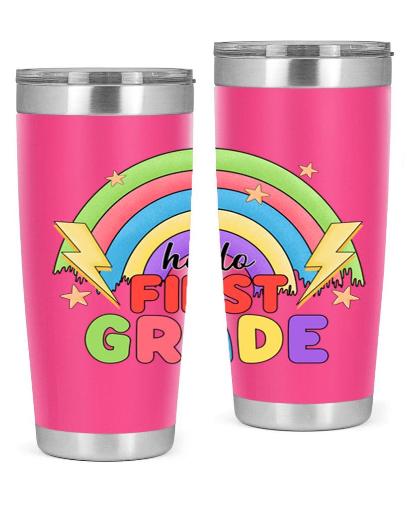 Hello 1st Grade Rainbow 13#- 1st grade- Tumbler