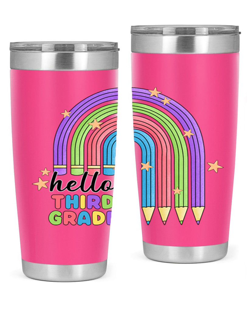 Hello 3rd Grade Pencil Rainbow 11#- 3rd grade- Tumbler