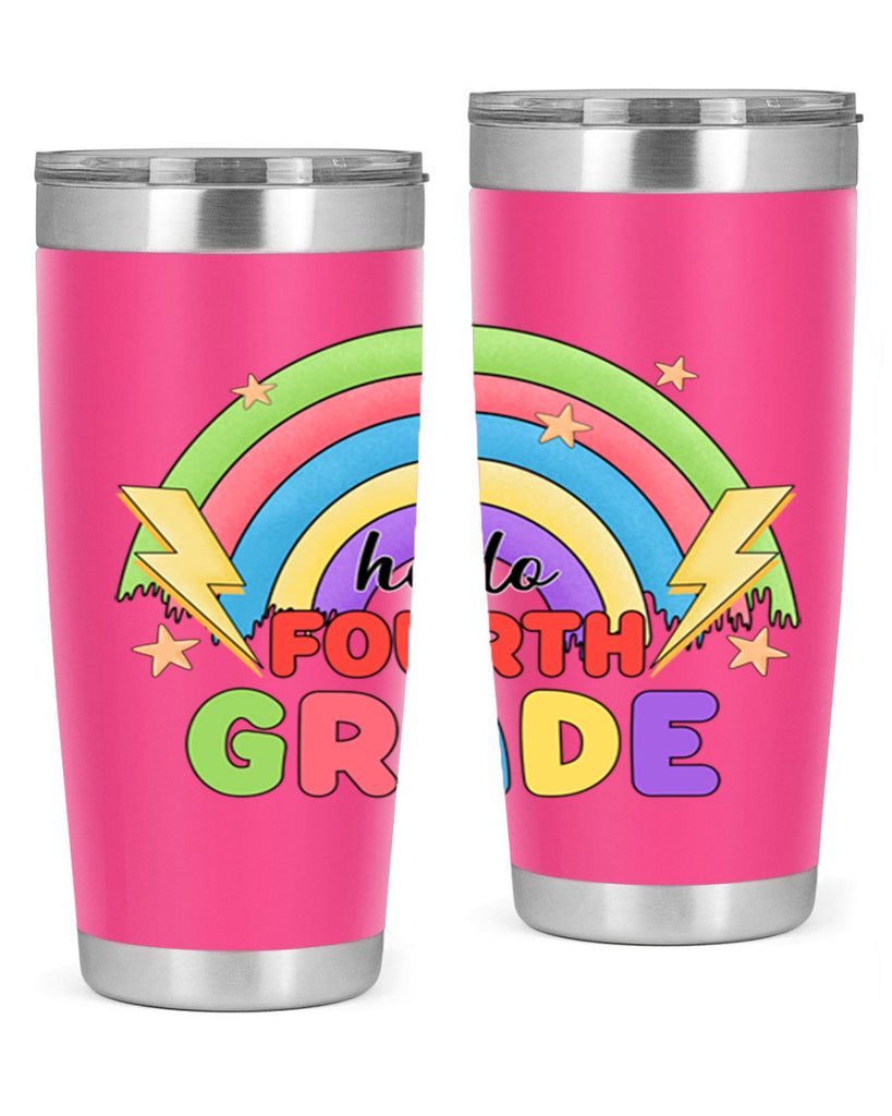 Hello 4th Grade Rainbow 13#- 4th  grade- Tumbler