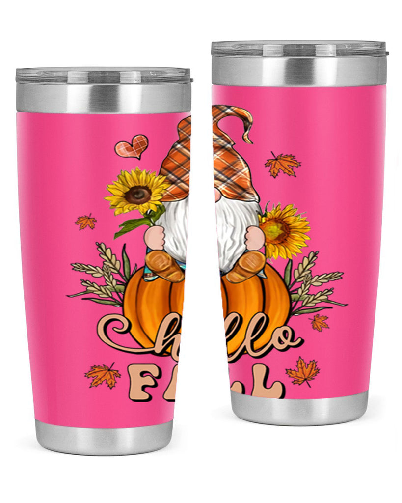 HelloFallAutumnGnome 298#- fall- Tumbler