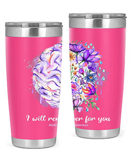 I Will Remember For You Brain Alzheimers Awareness 183#- alzheimers- Tumbler