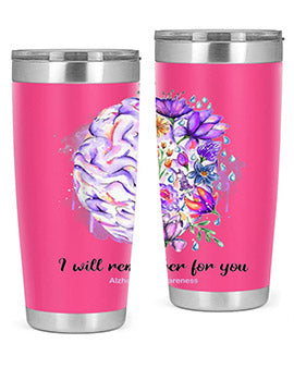 I Will Remember For You Brain Alzheimers Awareness 184#- alzheimers- Tumbler