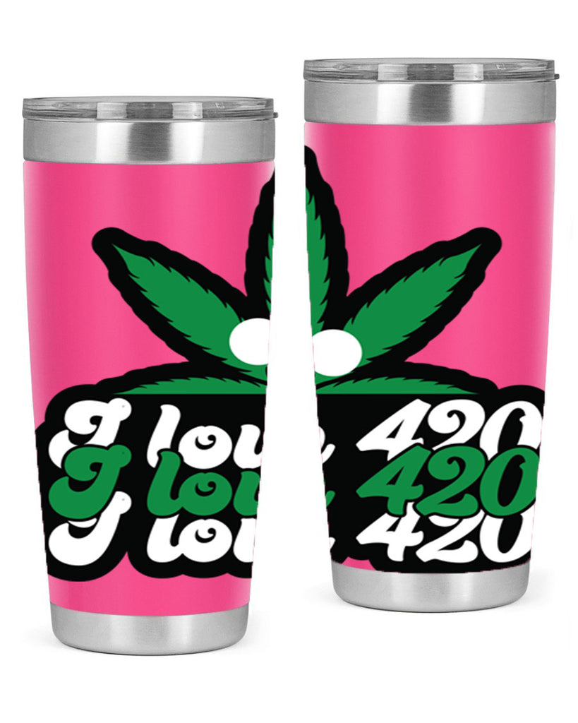 I love 420 123#- marijuana- Tumbler