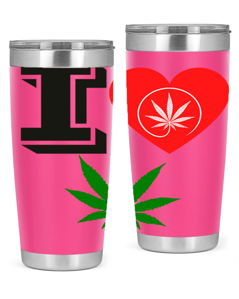 I love Cannabis heart 126#- marijuana- Tumbler