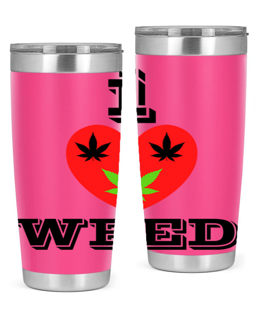 I love weed 128#- marijuana- Tumbler