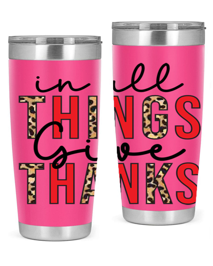 In all things give thanks 352#- fall- Tumbler
