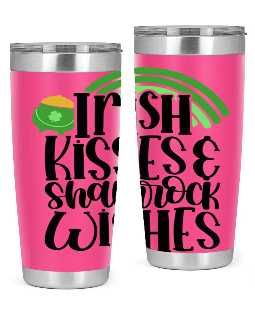 Irish Kisses Shamrock Wishes Style 80#- St Patricks Day- Tumbler