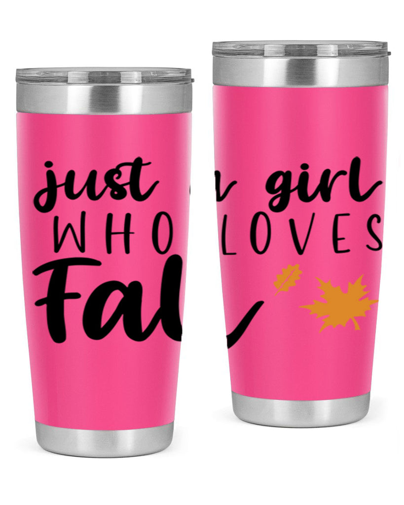 Just A Girl Who Loves Fall 380#- fall- Tumbler