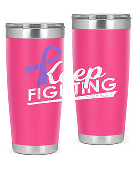 Keep Fighting Alzheimers Epilepsy Warrior Awareness Ribbon 189#- alzheimers- Tumbler