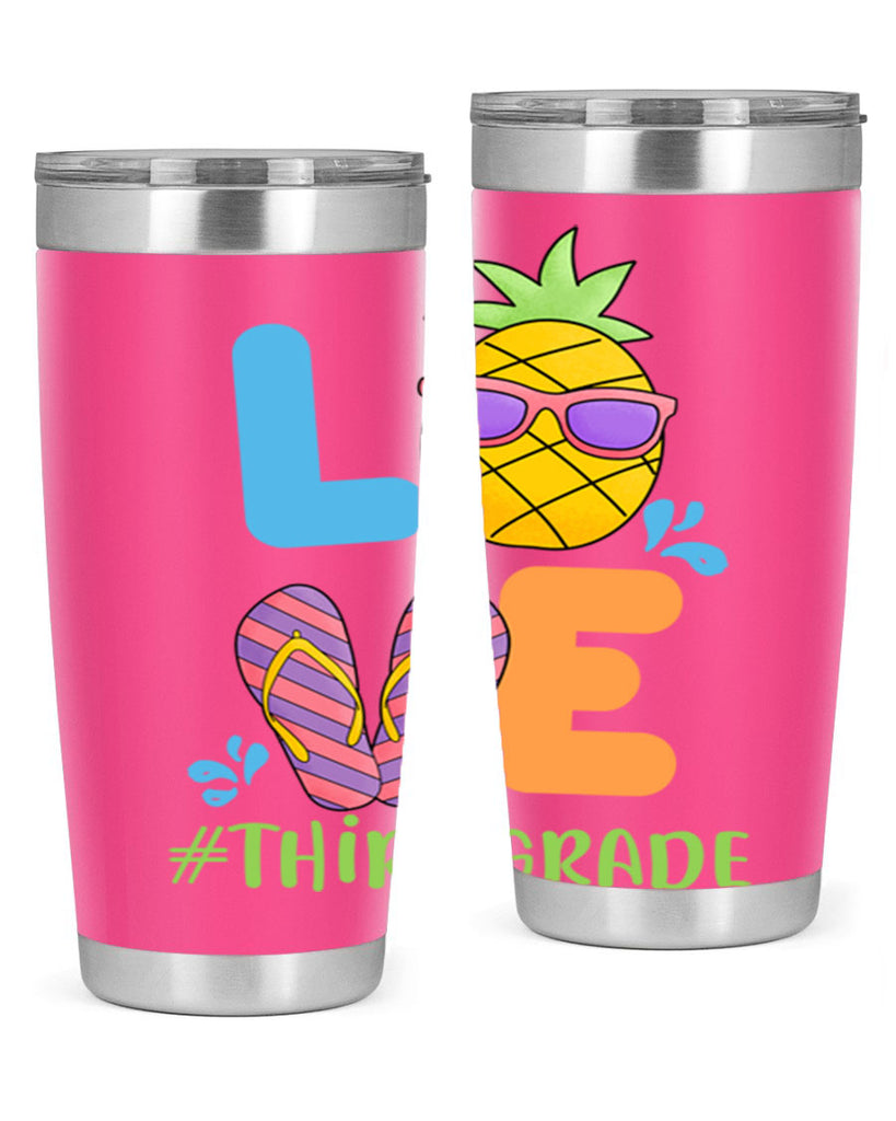 LOVE 3rd Grade Summer Pineapple 17#- 3rd grade- Tumbler