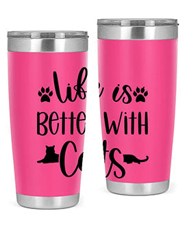 Life Is Better With A Cats Style 99#- cat- Tumbler