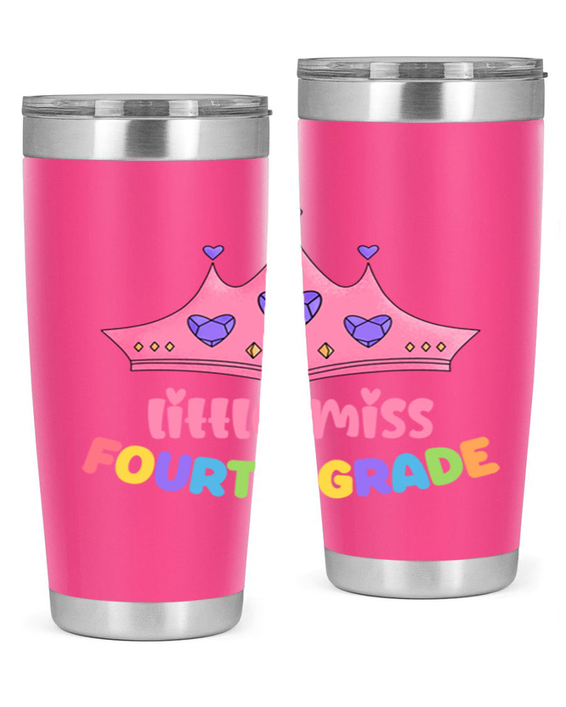 Little Miss 4th Grade 17- 4th  grade- Tumbler