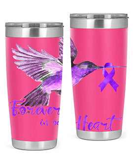 No One Figh Alone Ribbon Alzheimer 201#- alzheimers- Tumbler