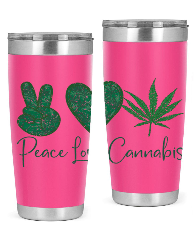 Peace Love Cannabis Sublimation 217#- marijuana- Tumbler