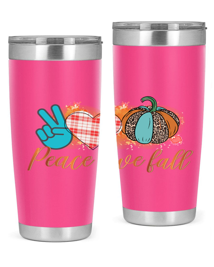 Peace Love Fall 466#- fall- Tumbler