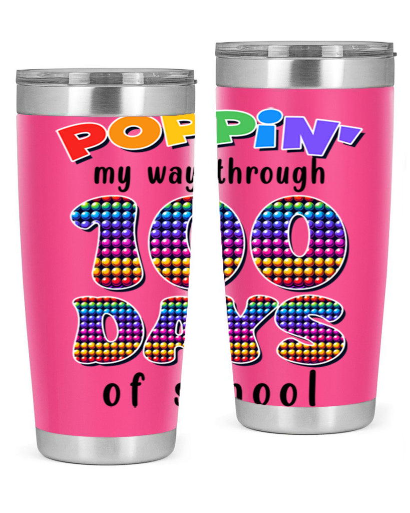 Poppin My Way Through 100 53#- 100 days of school- Tumbler