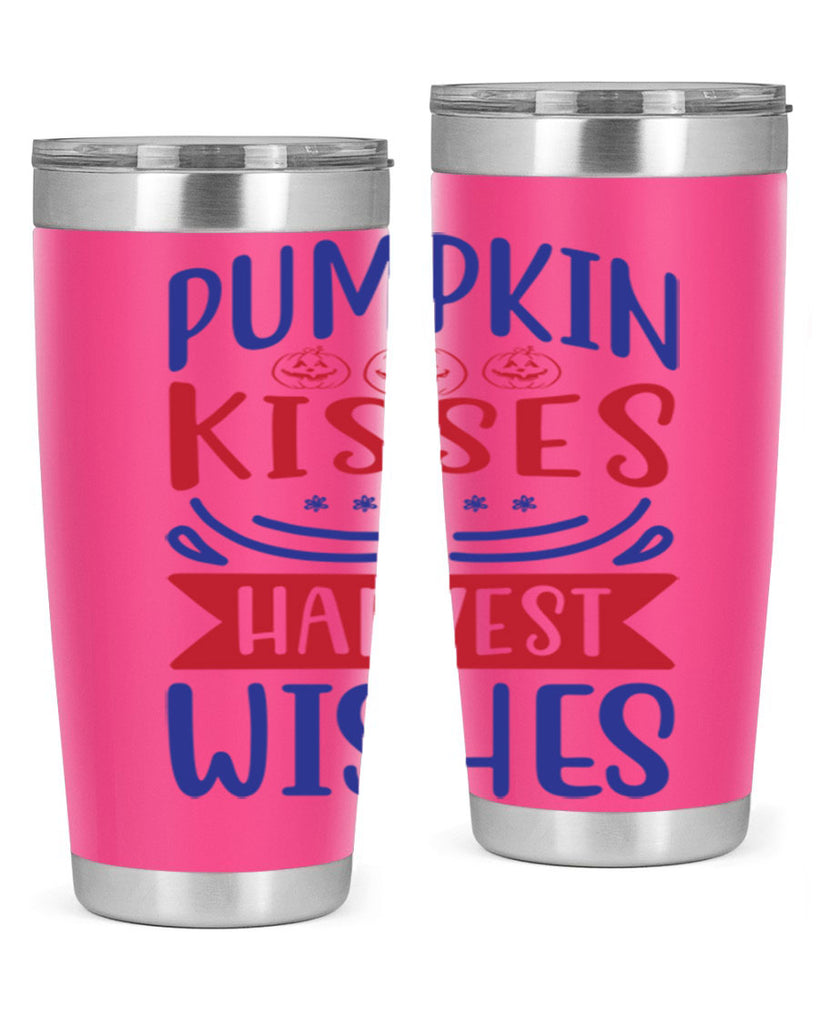 Pumpkin Kisses Harvest Wishes 522#- fall- Tumbler